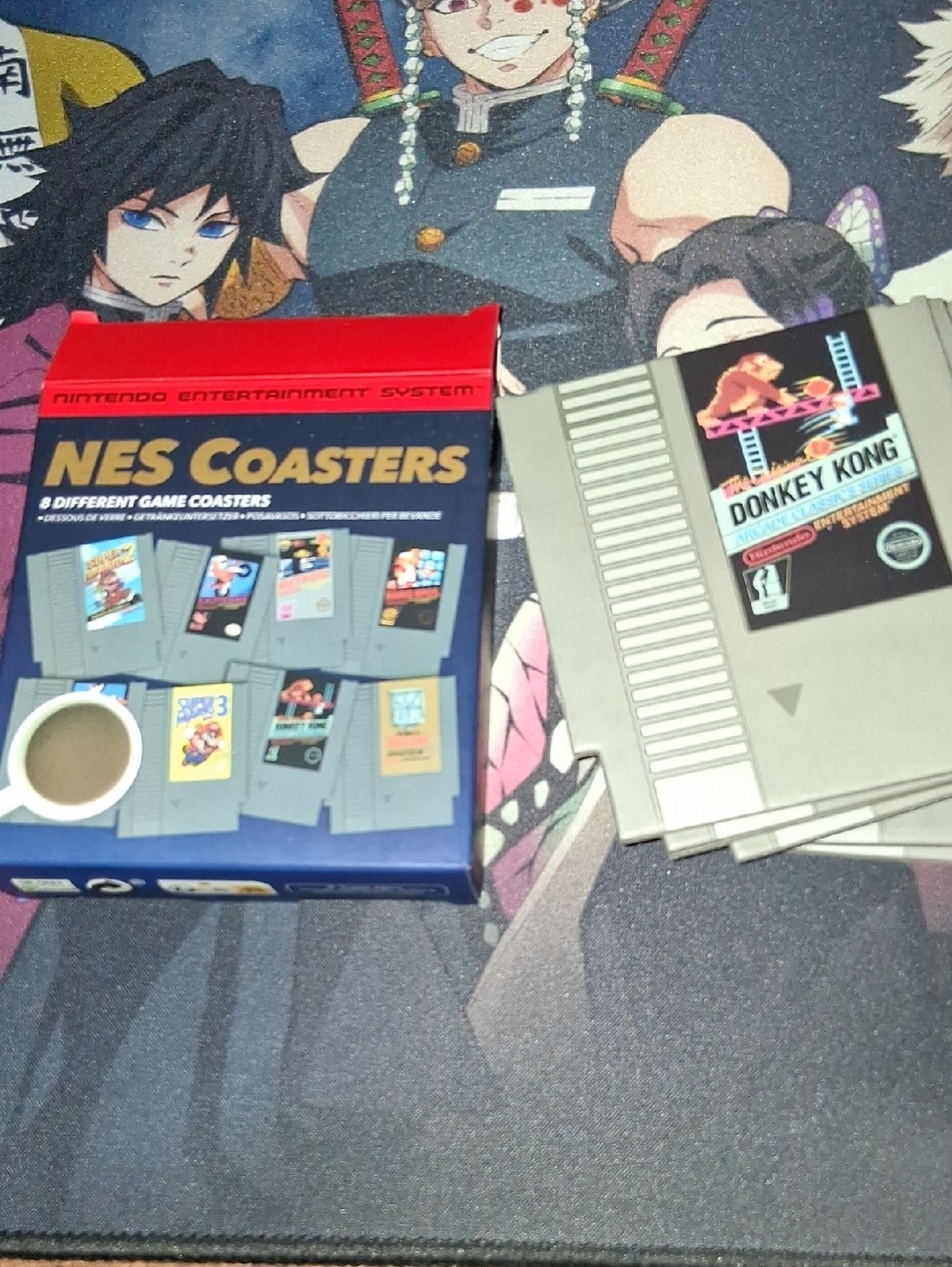 Nintendo Gray and Red NES Cartridge Coaster Set: Set Of 8